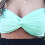 Mint Bandeau Top